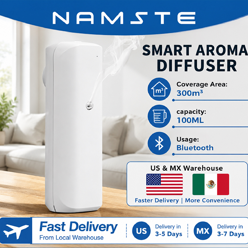 Home Fragrance Oud - NAMASTE Aromatische olieverspreider Bluetooth-geurverspreider Socket-stijl Aroma-olieverspreider