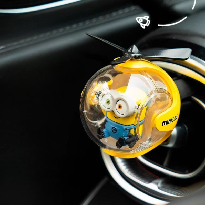Home Fragrance Gift - Minionsed autoluchtverfrisser, schattige cartoon auto-ventilatieparfumclip, creatieve